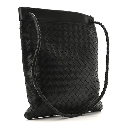 Bottega Veneta Nappa Intrecciato Andiamo Flat Messenger Black 3 of 11
