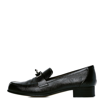 Hermes Patent Epsom Womens Kelly Loafers 38 Black 1 of 6