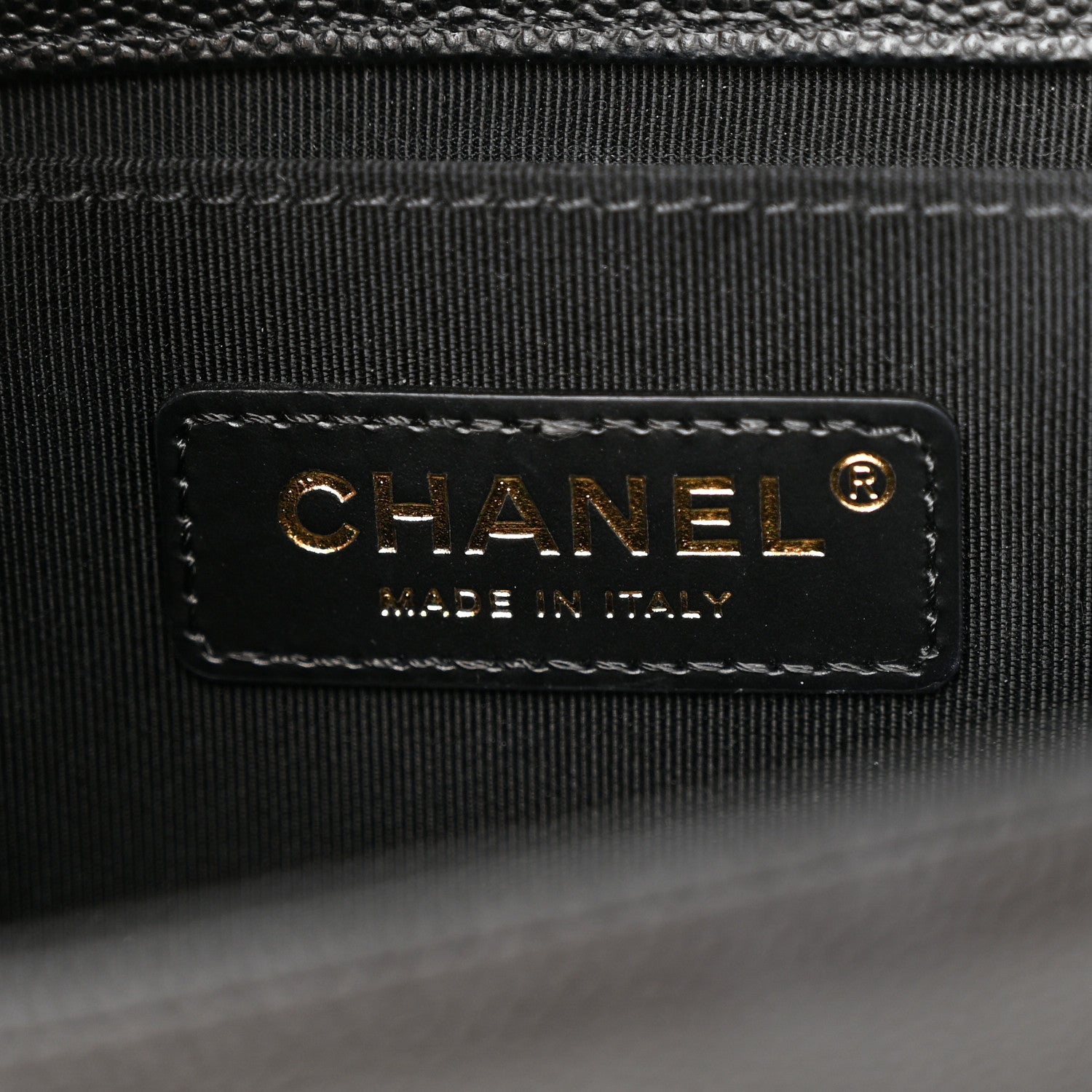 Chanel Caviar Chevron Quilted Medium Boy Flap Black 6 of 12