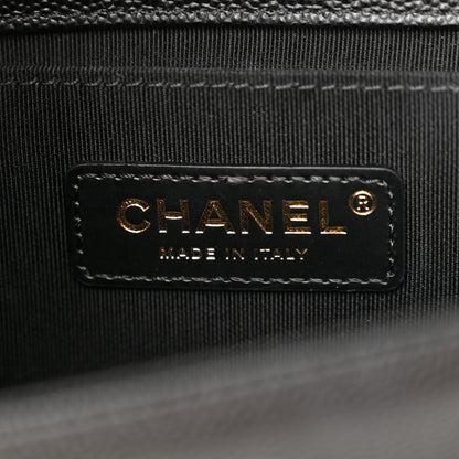 Chanel Caviar Chevron Quilted Medium Boy Flap Black 6 of 12