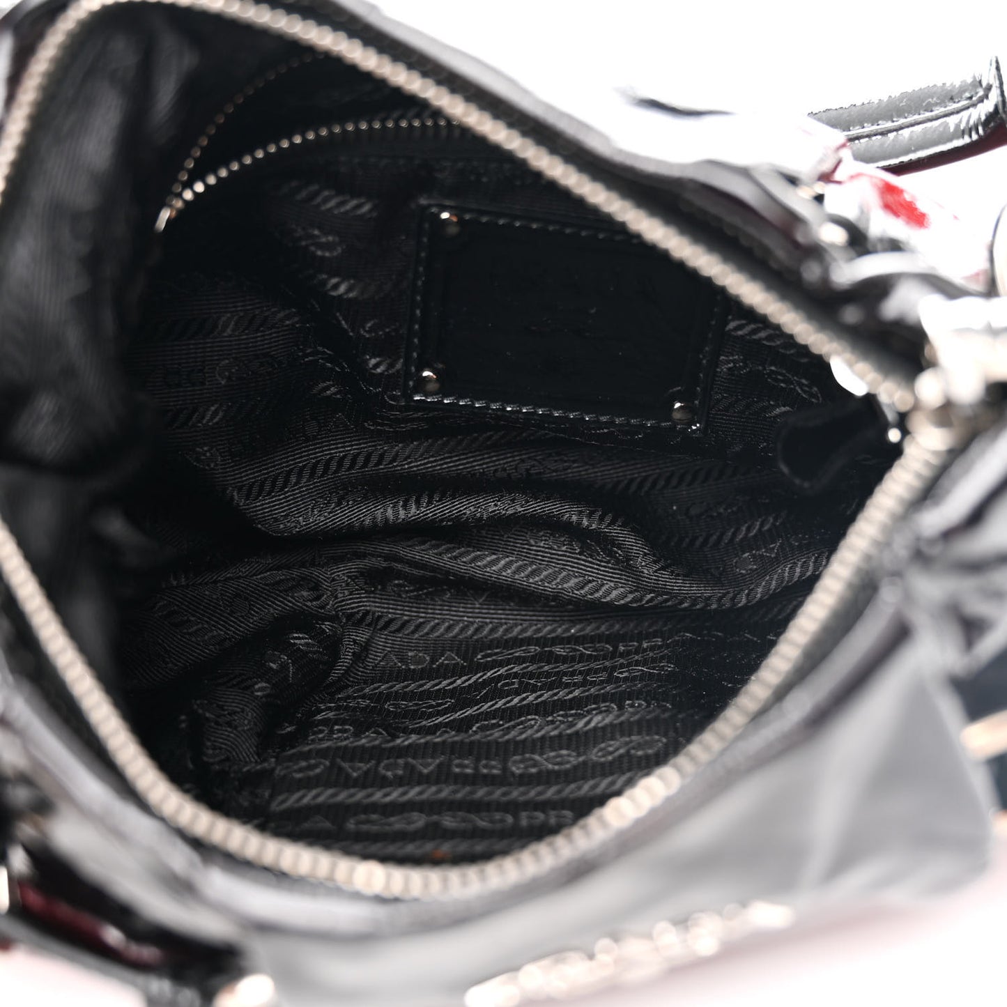 Vernice Sfumata Shoulder Bag Rosso Argento