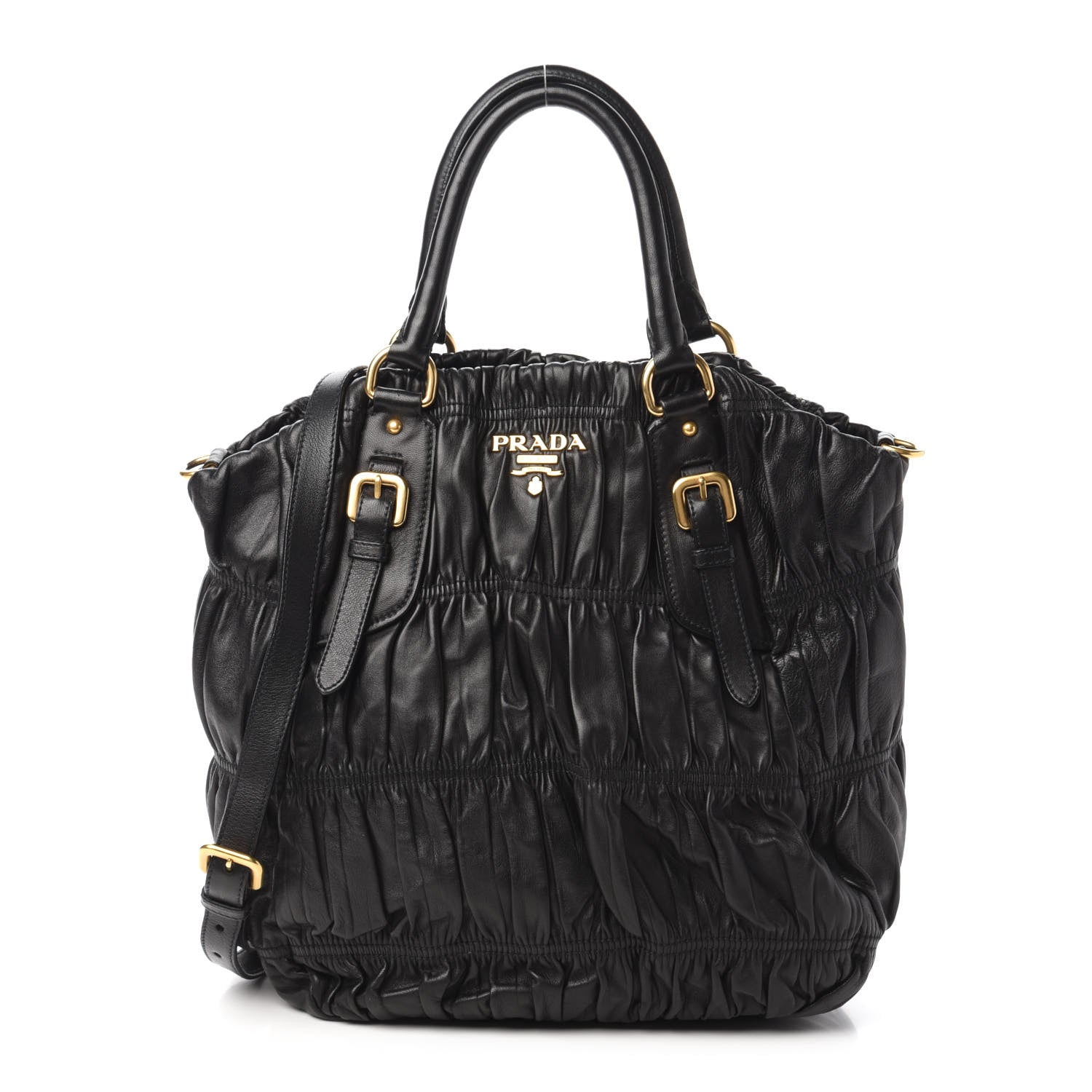 Prada Nappa Gaufre Tote Black 1 of 9