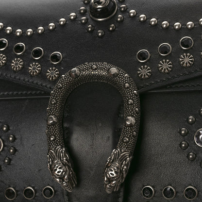 Gucci Calfskin Studded Small Dionysus Shoulder Bag Black 10 of 12