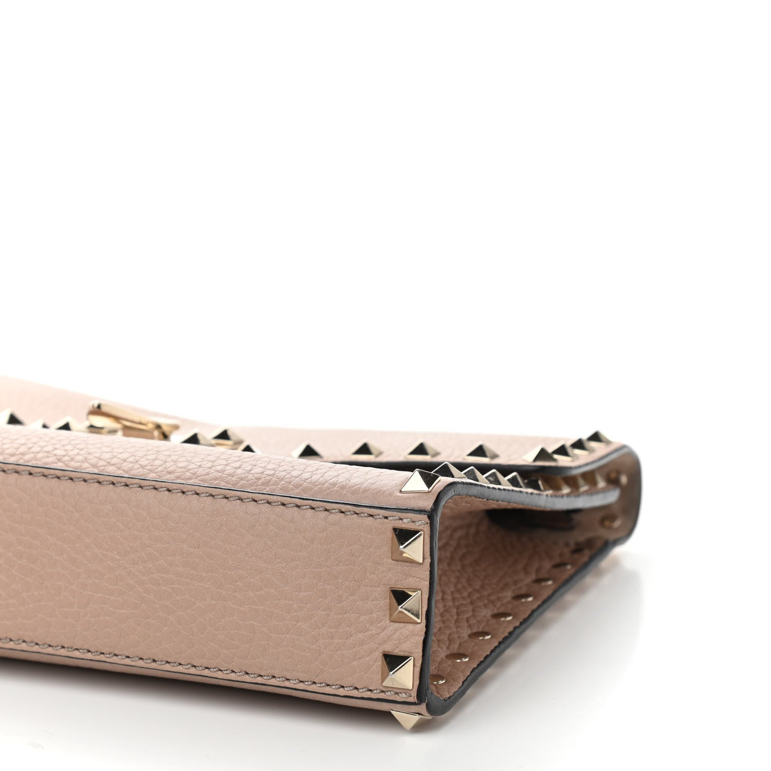 Valentino Garavani Pebbled Calfskin Medium Rockstud Flip Lock Crossbody Bag Poudre 11 of 14
