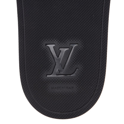 Louis Vuitton Calfskin Mens New Wave Mirabeau Flat Mules 8 Black 7 of 9