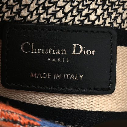 Christian Dior Canvas Embroidered Jardin D'Hive Medium Lady D-Lite Ecru Multicolor 6 of 9