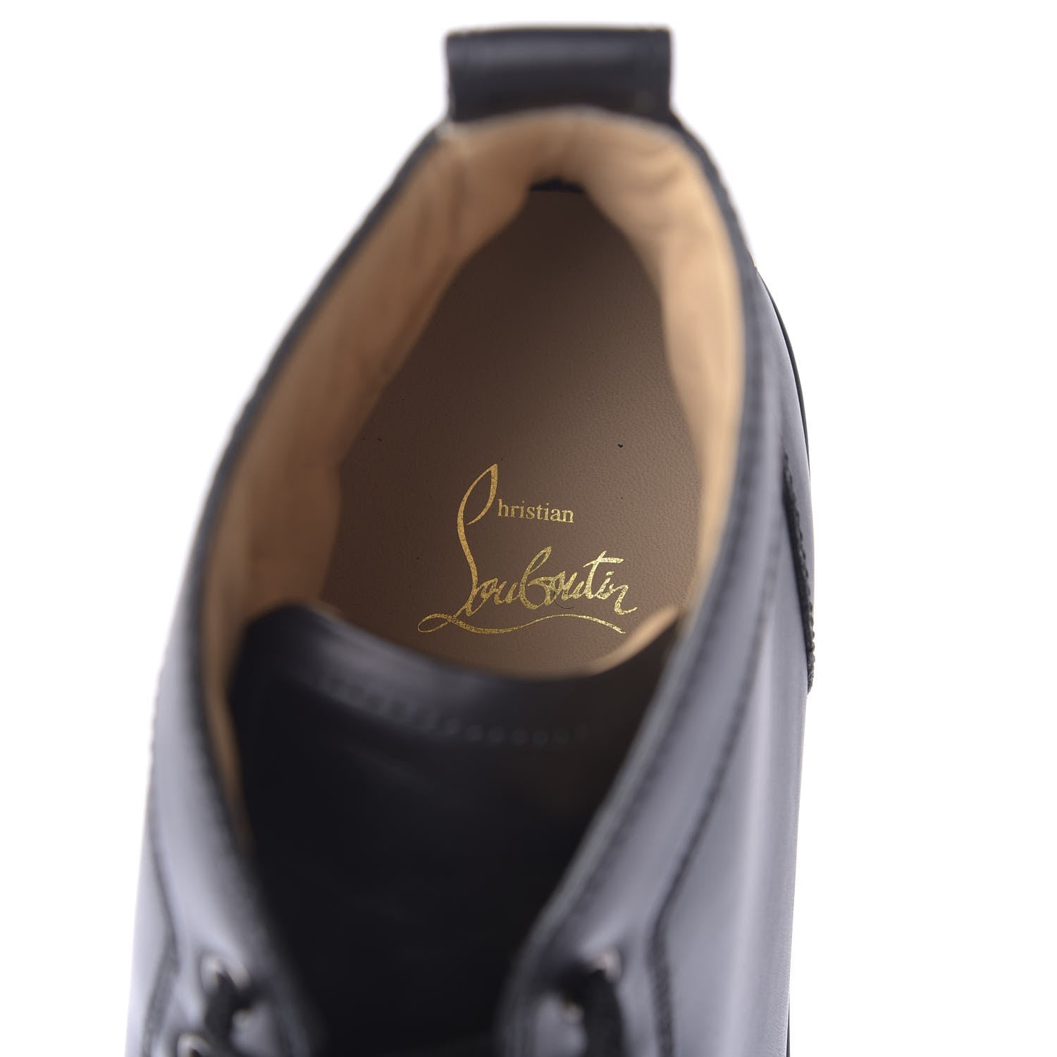 Christian Louboutin Calfskin Mens Louis High Top Sneakers 46 Black 8 of 9