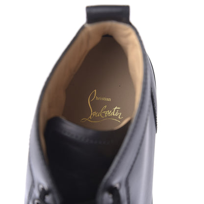 Christian Louboutin Calfskin Mens Louis High Top Sneakers 46 Black 8 of 9