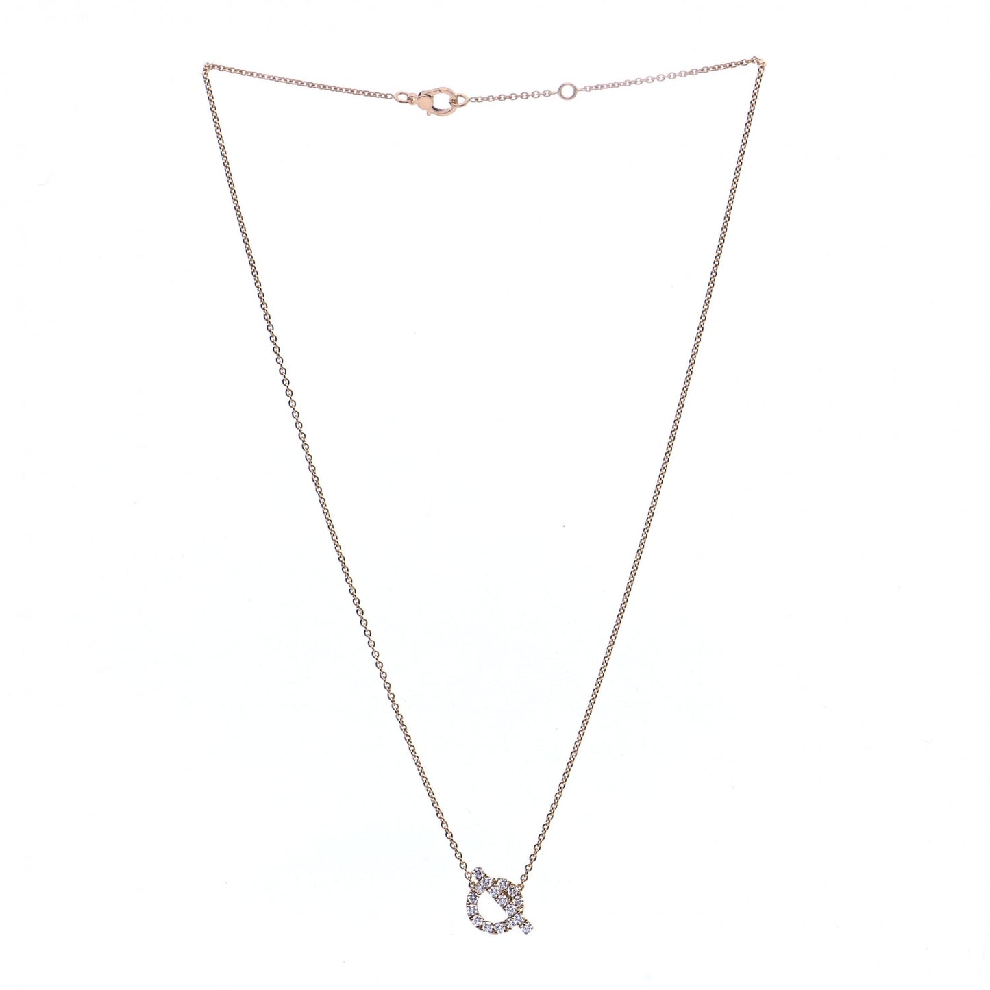 18K Rose Gold Diamond Finesse Pendant Necklace
