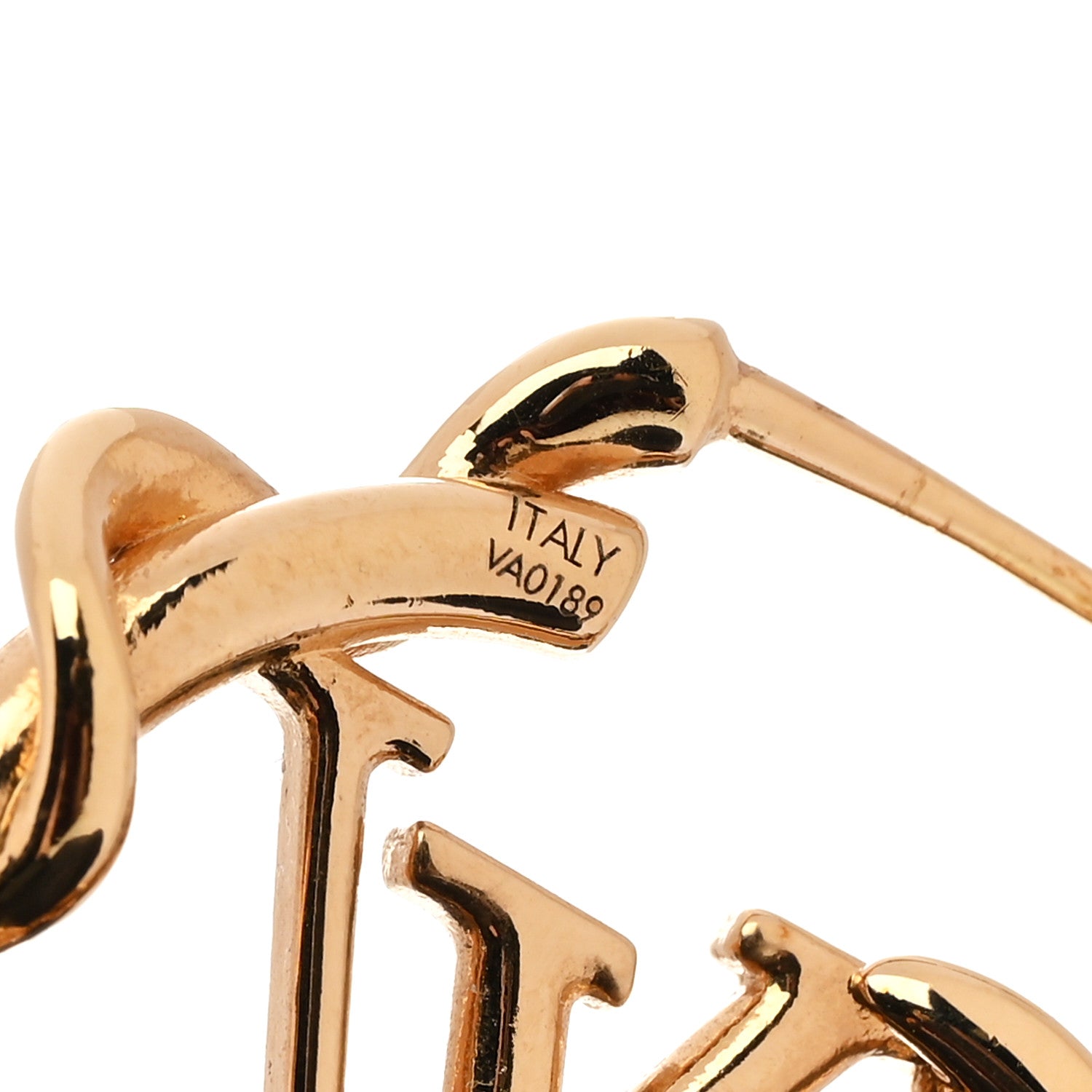 Louis Vuitton Garden Louise Hoop Earrings Gold 4 of 5