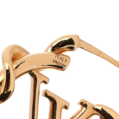 Louis Vuitton Garden Louise Hoop Earrings Gold 4 of 5