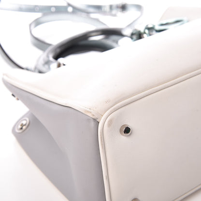 Christian Dior Calfskin Small Diorissimo White Grey 13 of 16
