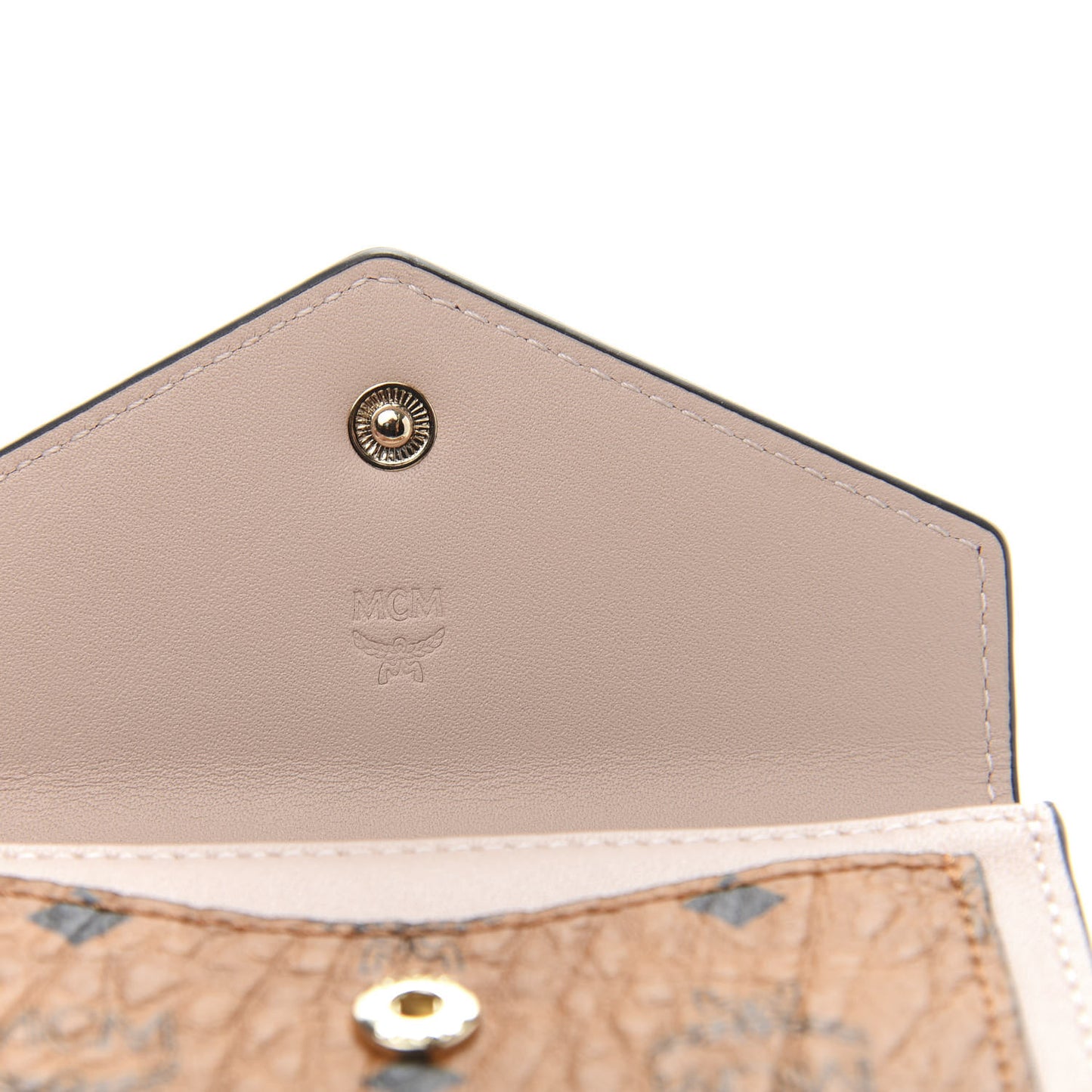 Visetos Mini Love Letter Flap Wallet Cognac White Red