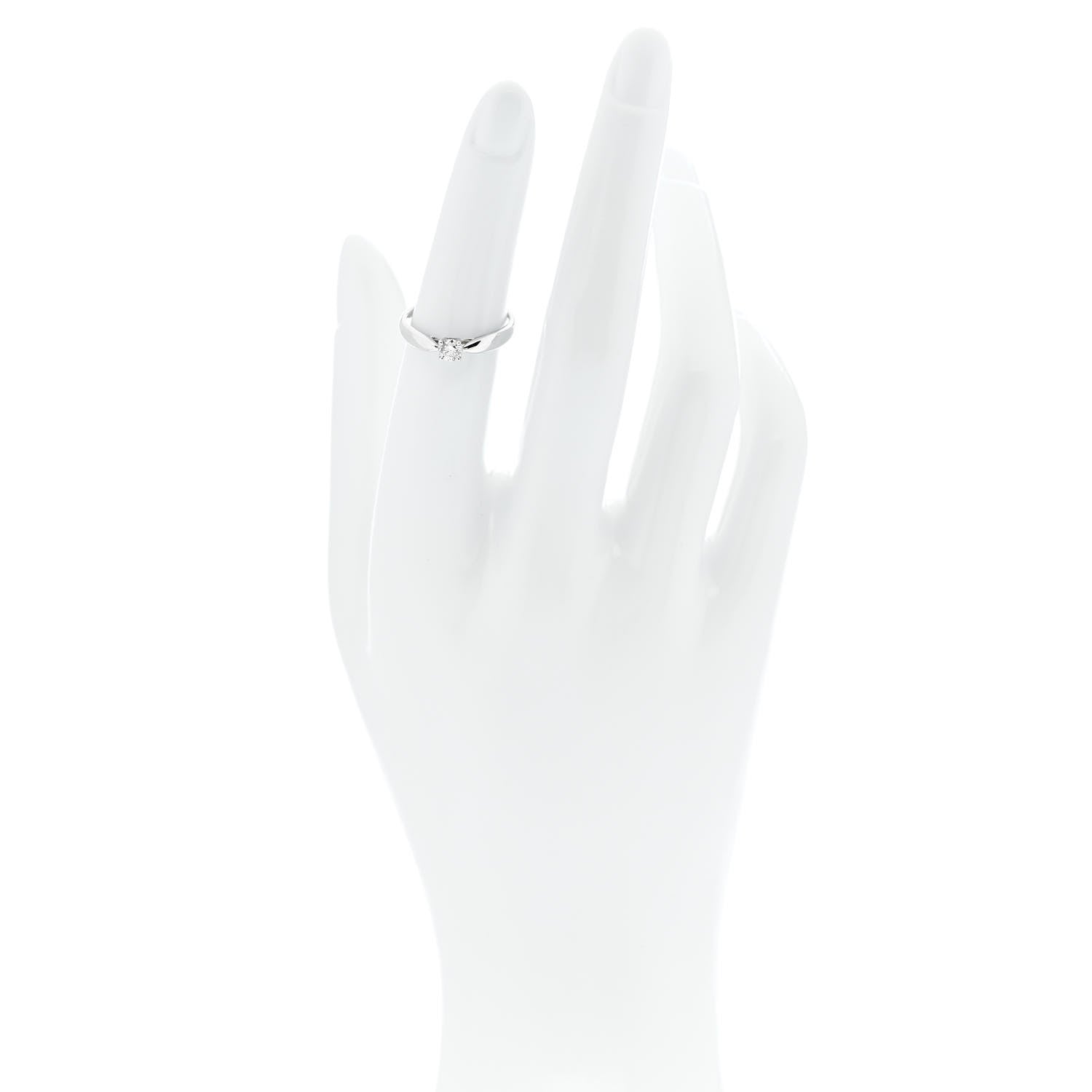 Tiffany Platinum Diamond .19ct Harmony Solitaire Engagement Ring 49 5 2 of 6