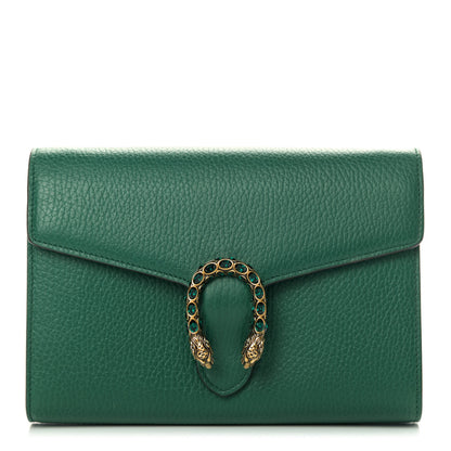 Gucci Calfskin Mini Dionysus Chain Wallet Emerald 1 of 4
