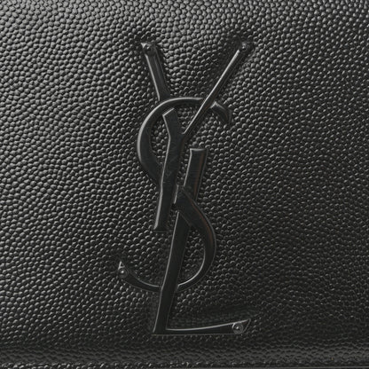 Saint Laurent Grain De Poudre Small Monogram Monochrome Kate Satchel Black 11 of 11