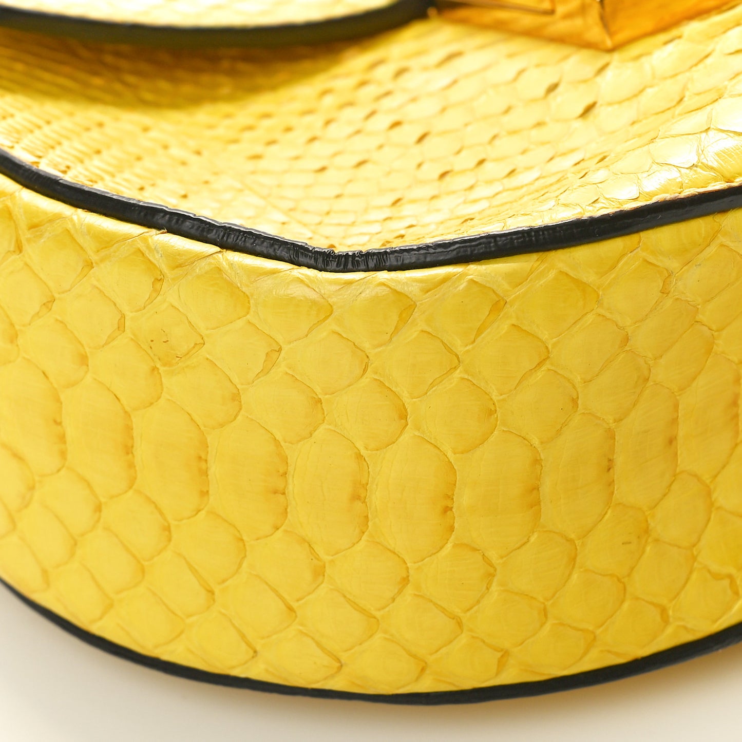 Snakeskin Mini Drew Shoulder Bag Yellow