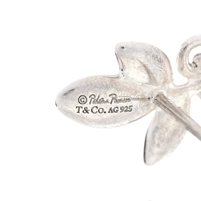 Tiffany Sterling Silver Paloma Picasso Olive Leaf Earrings 4 of 5