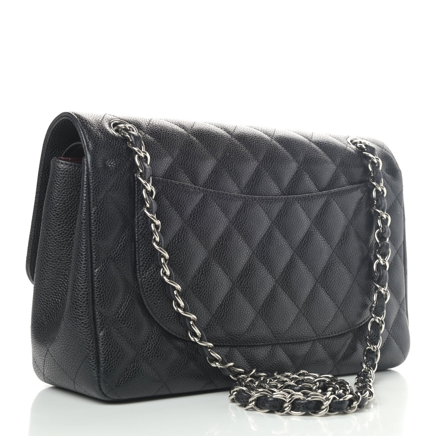 Chanel Caviar Quilted Jumbo Double Flap Black 4 of 10