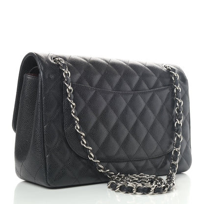 Chanel Caviar Quilted Jumbo Double Flap Black 4 of 10