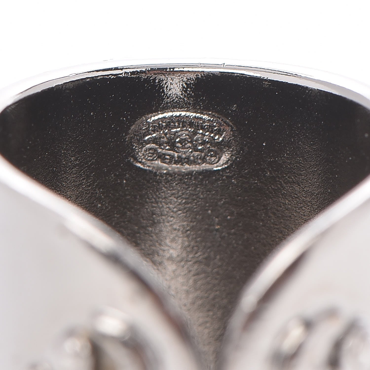 Chanel Ruthenium Crystal CC Ring 7.5 5 of 5