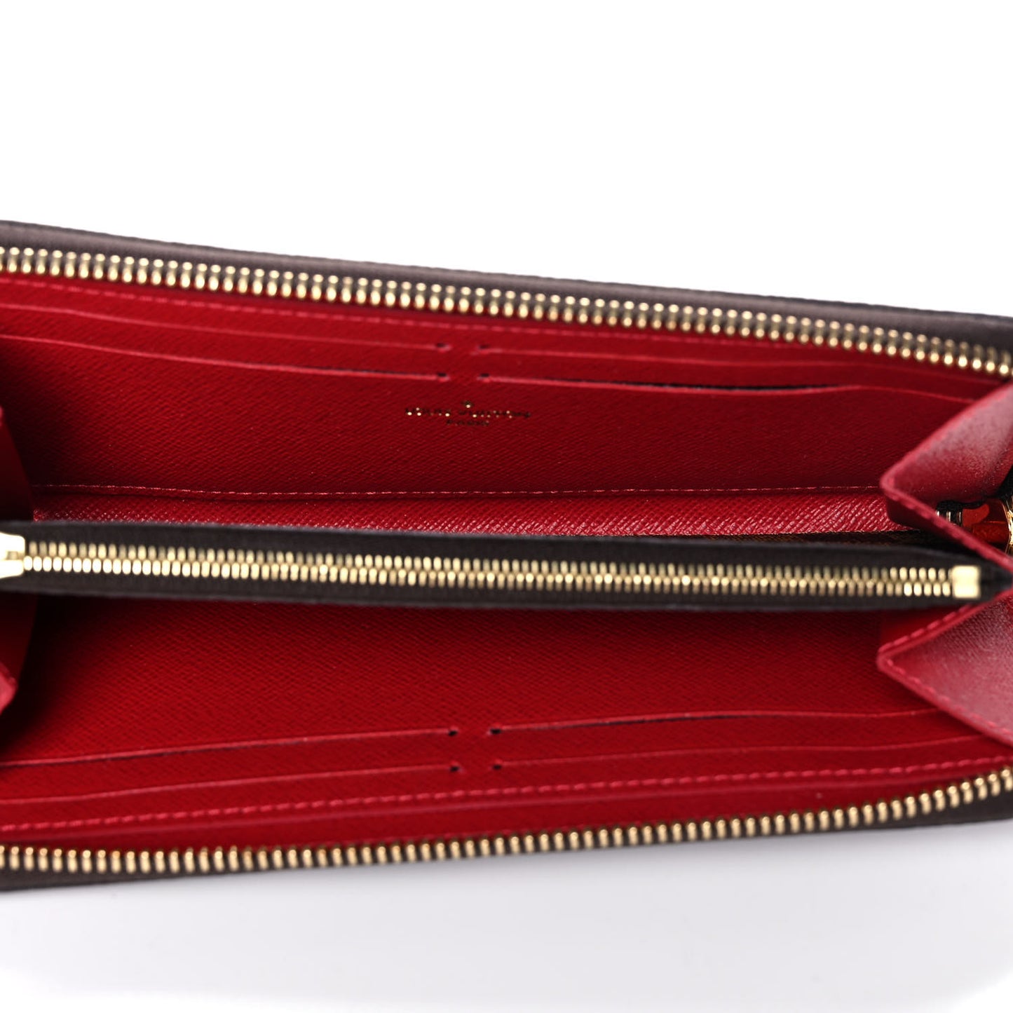 Damier Ebene Clemence Wallet Cherry