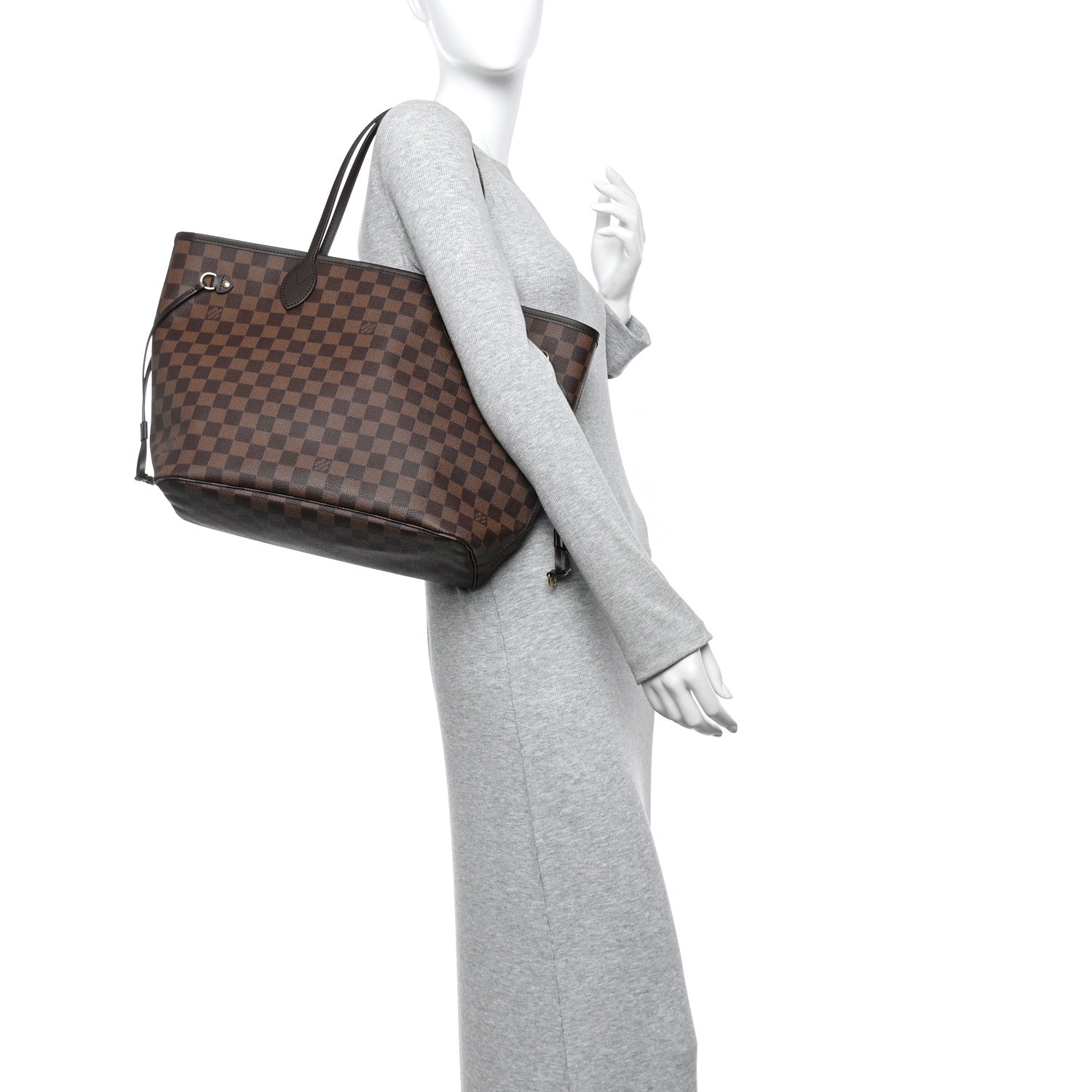 Louis Vuitton Damier Ebene Neo Neverfull MM Rose Ballerine 2 of 9