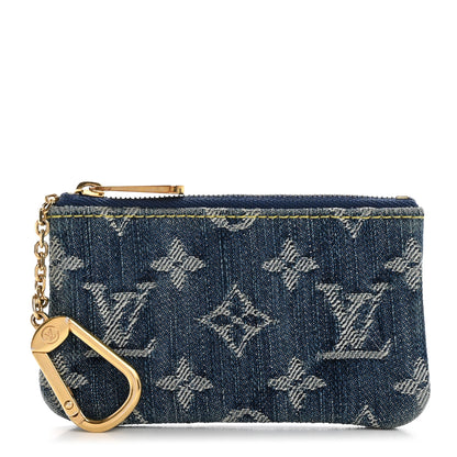 Louis Vuitton Monogram Denim Key Pouch Blue 1 of 7