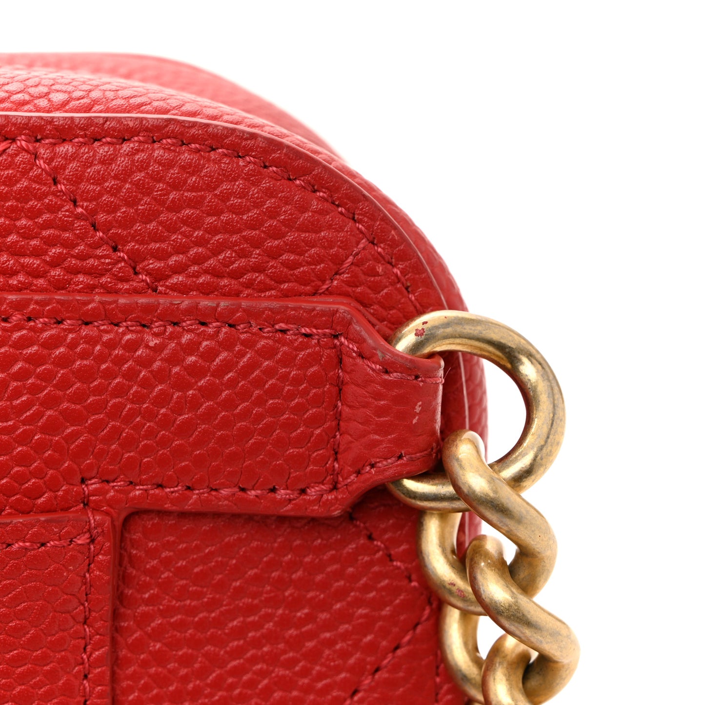 Caviar Quilted Waist Bag Red