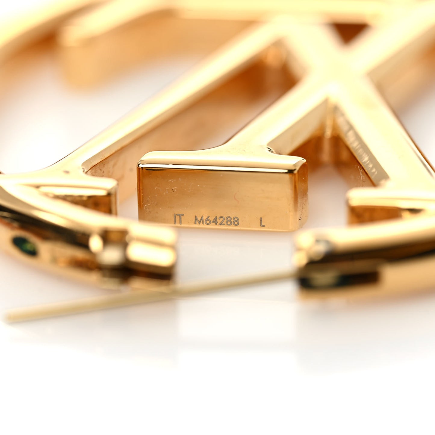 Metal Louise Hoop Earrings Gold