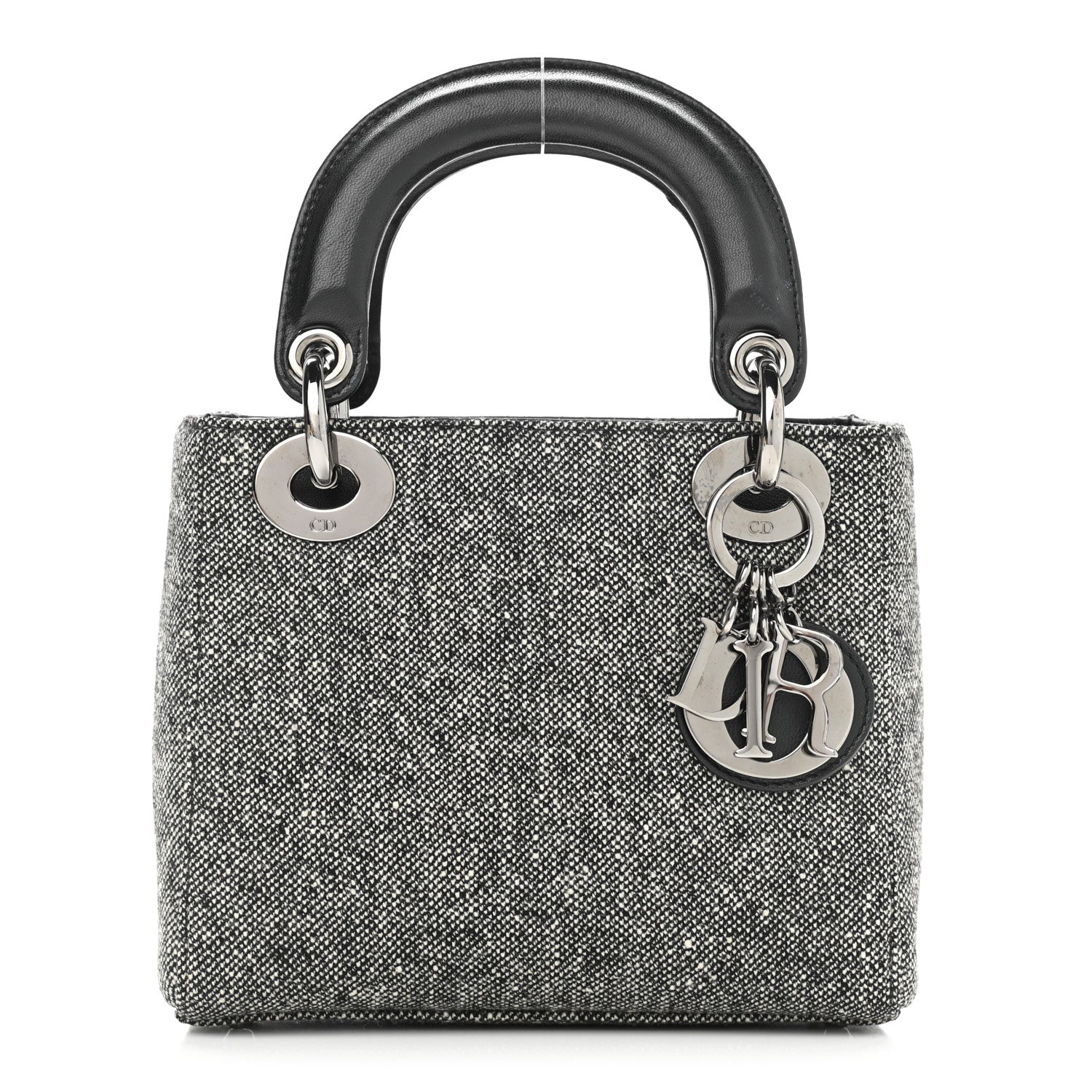 Christian Dior Tweed Mini Lady Dior Black 1 of 10