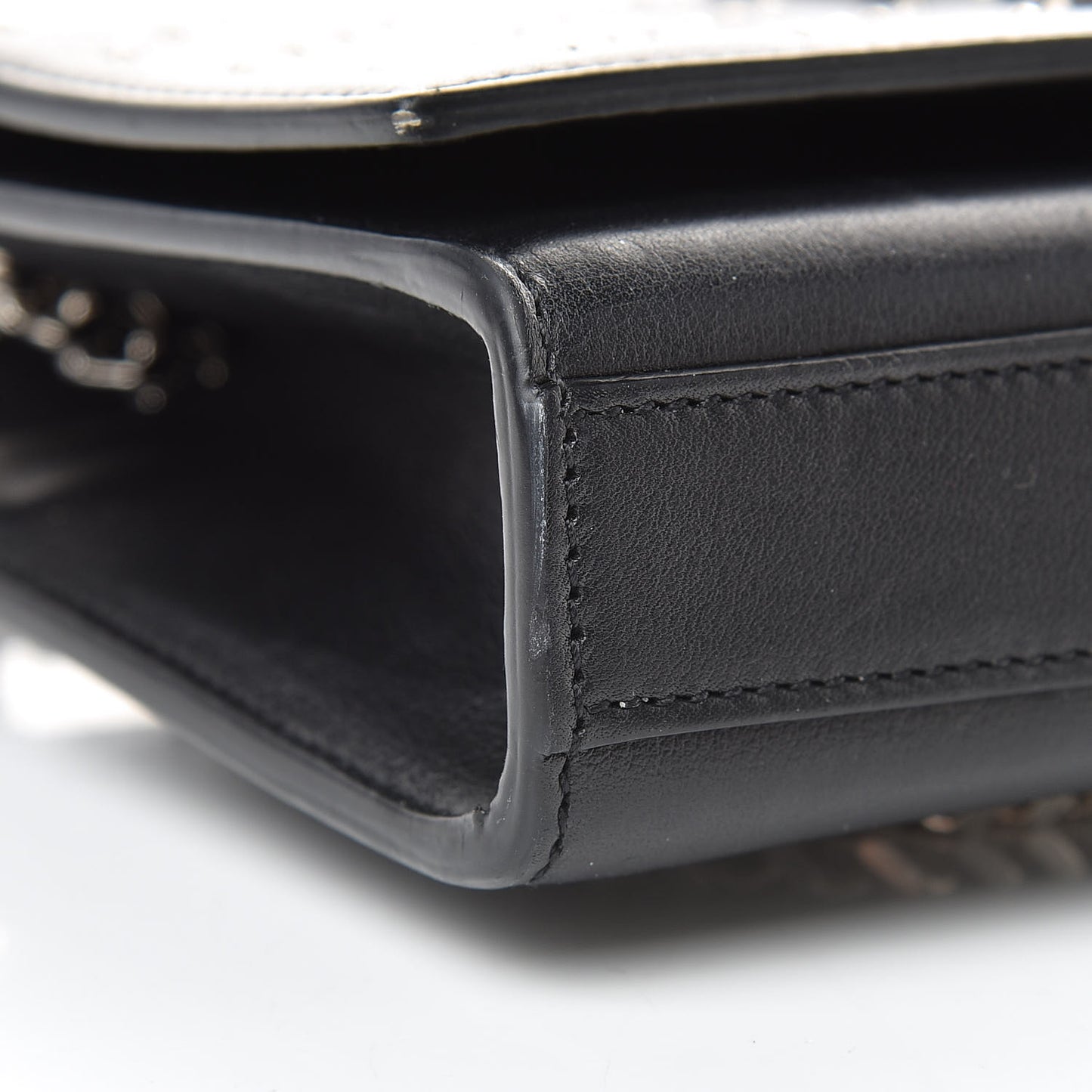 Calfskin Studded Small Monogram Kate Satchel Black