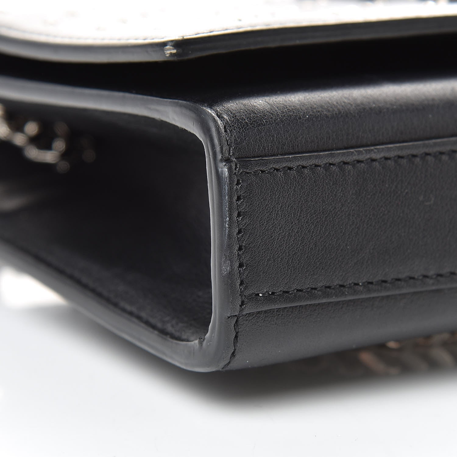 Saint Laurent Calfskin Studded Small Monogram Kate Satchel Black 9 of 14