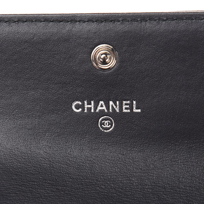 Chanel Calfskin Quilted Compact Boy Wallet Black 6 of 8