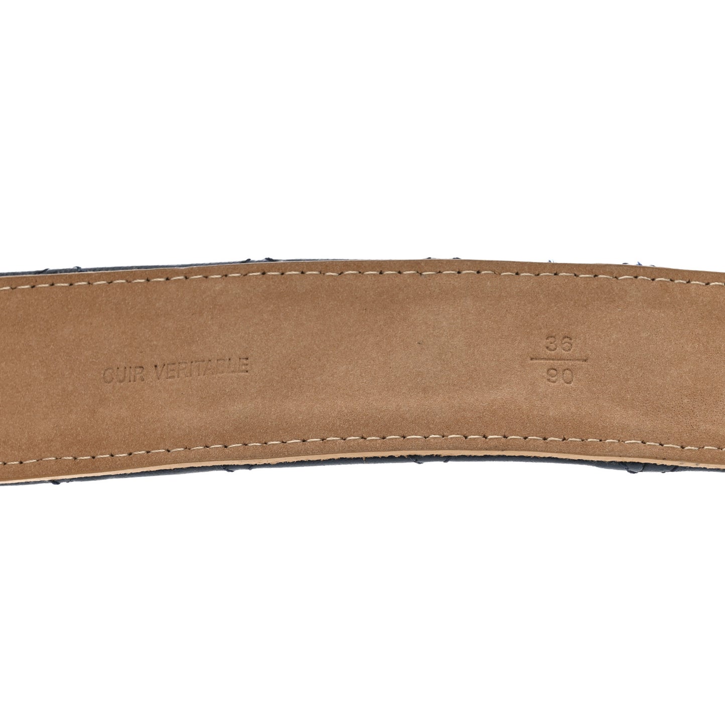Lambskin Quilted CC Belt 90 36 Blue