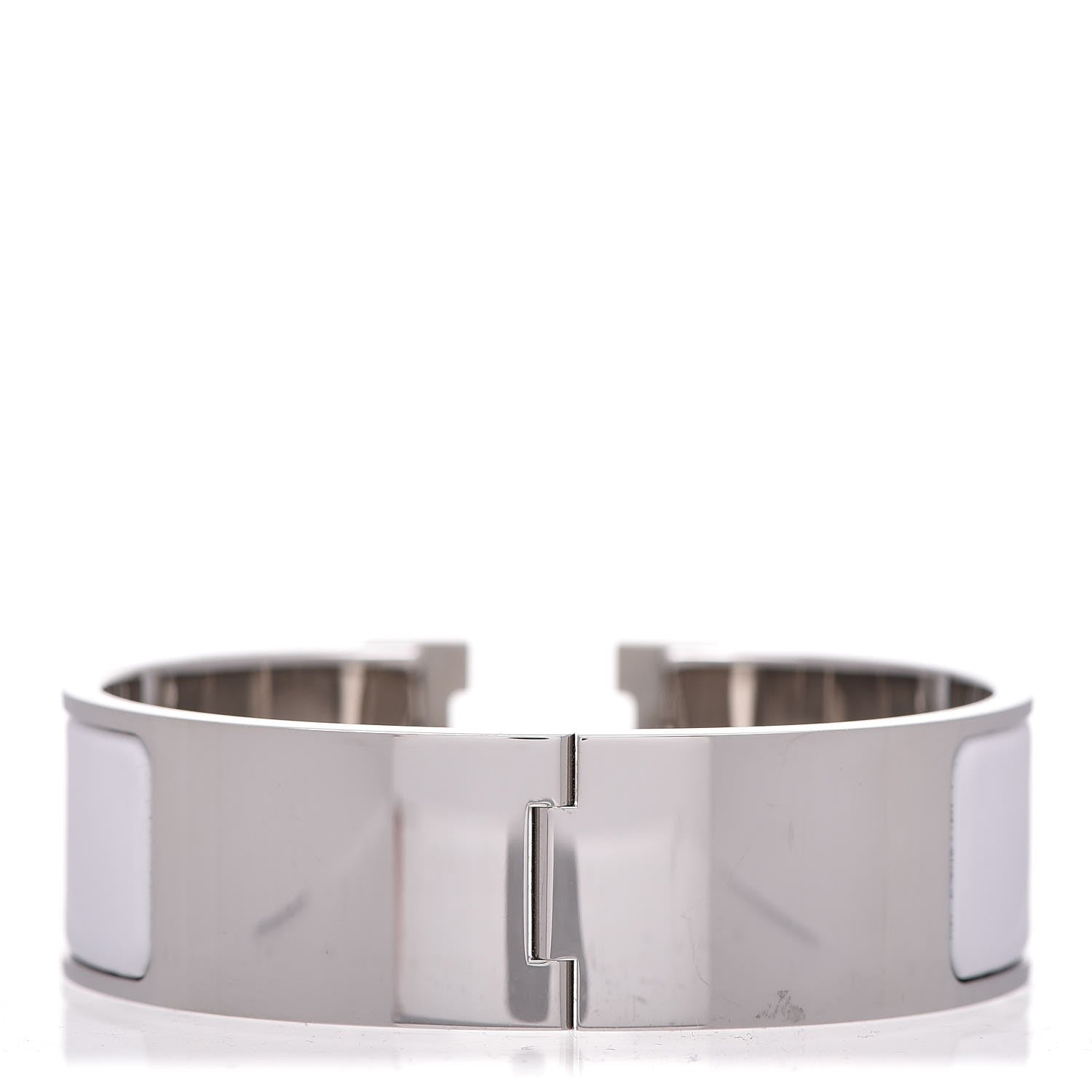 Hermes Enamel Wide Clic Clac H Bracelet GM White 3 of 5