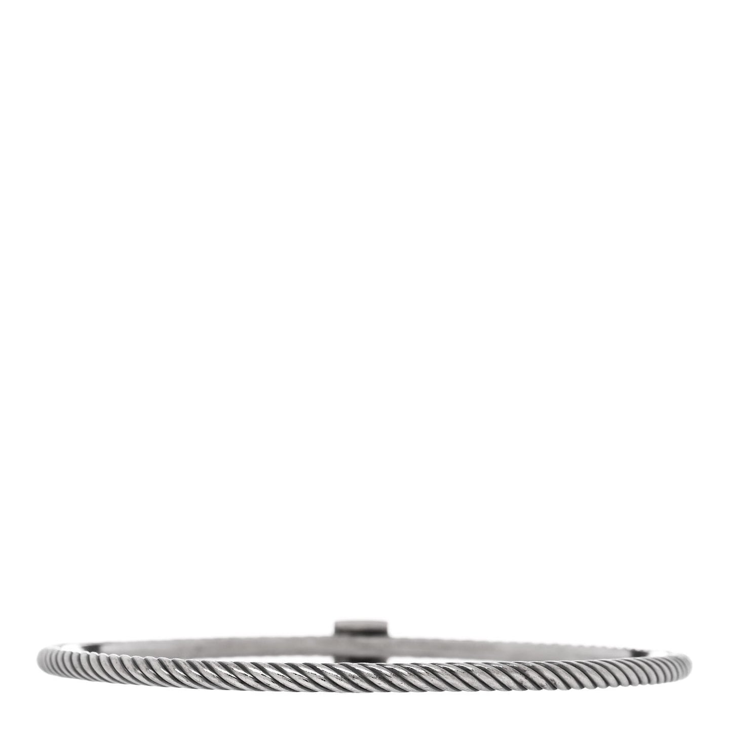 Sterling Silver Black Diamond Square Station Cable Bangle Bracelet