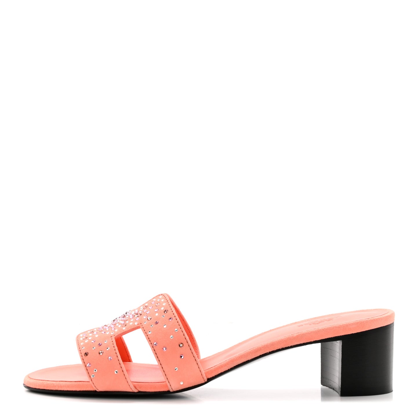 Suede Goatskin Crystal Oasis Sandals 37.5 Orange Joey
