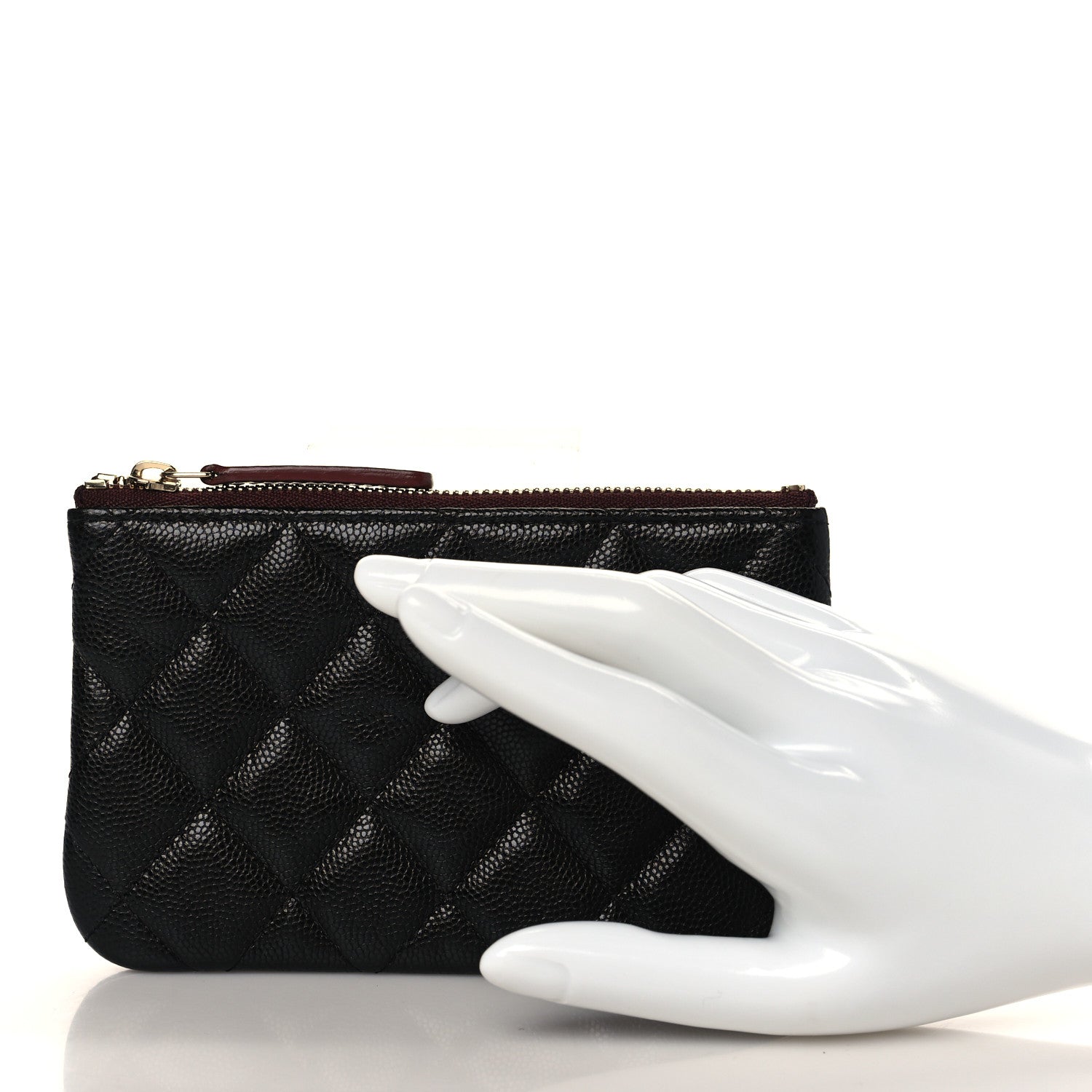 Chanel Caviar Quilted Small Cosmetic Case Black 2 of 7
