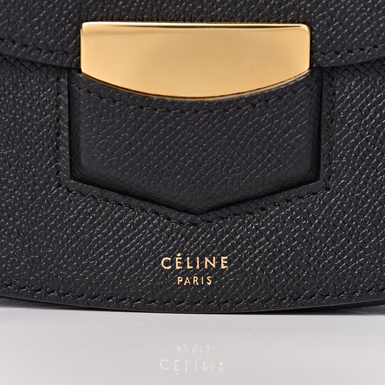 Celine Grained Calfskin Small Trotteur Black 6 of 9