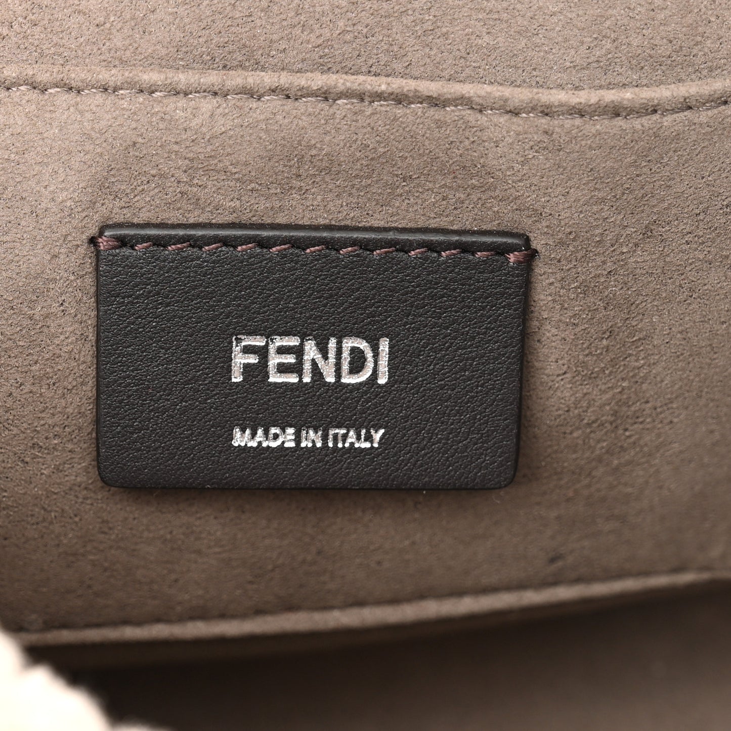 Shearling Vitello Century F is Fendi Small Kan I Shoulder Bag Pink Tortora Blue