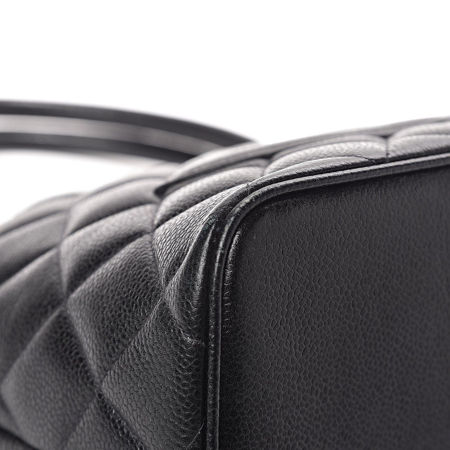 Caviar Quilted Medallion Tote Black