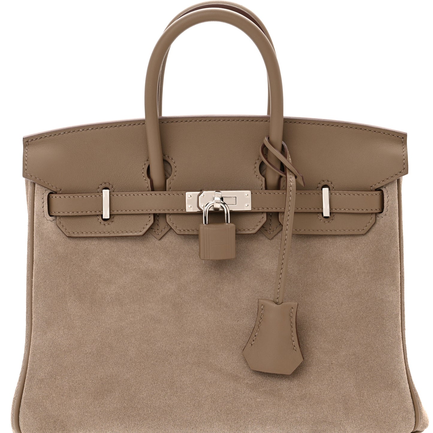 Veau Doblis Swift Grizzly Birkin 25 Gris Caillou Etoupe