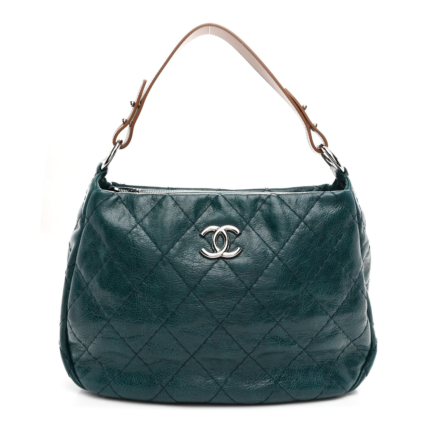 Glazed Calfskin On The Road Hobo Turquoise