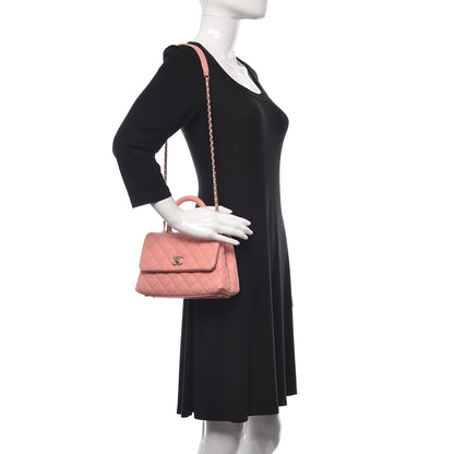 Chanel Caviar Quilted Mini Coco Handle Flap Pink 2 of 13