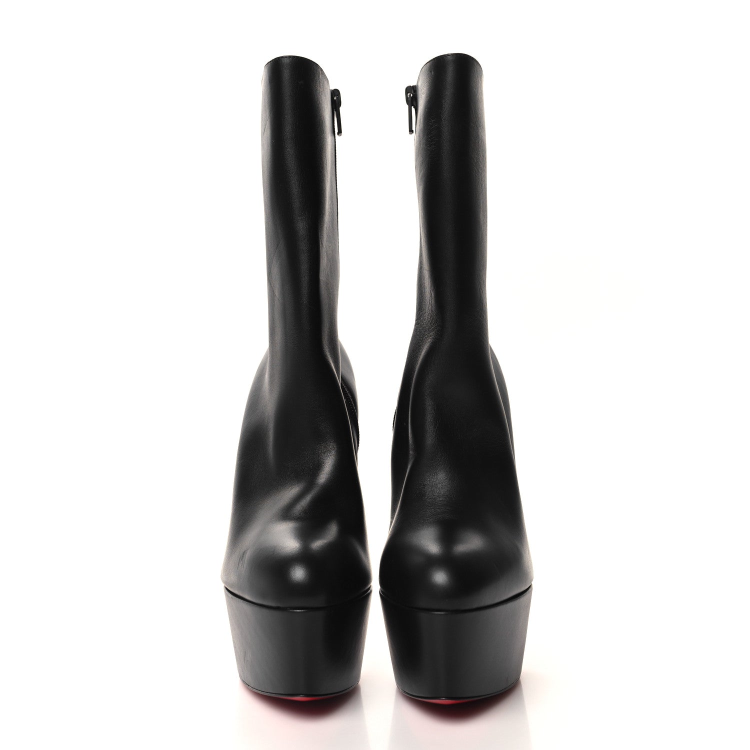 Christian Louboutin Calfskin Dolly Alta Booty 160 Ankle Boots 41 Black 2 of 8
