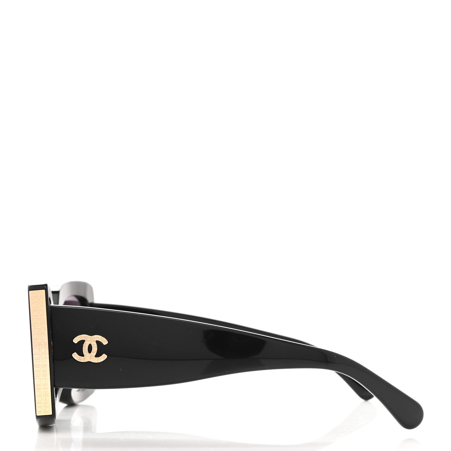 Chanel Acetate Rectangle Sunglasses 5435 Black 3 of 7