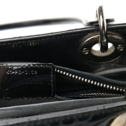 Christian Dior Patent Cannage Medium Lady Dior Black 7 of 11