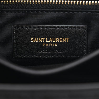 Saint Laurent Suede Y Quilted Monogram Toy Loulou Crossbody Bag Black 6 of 11