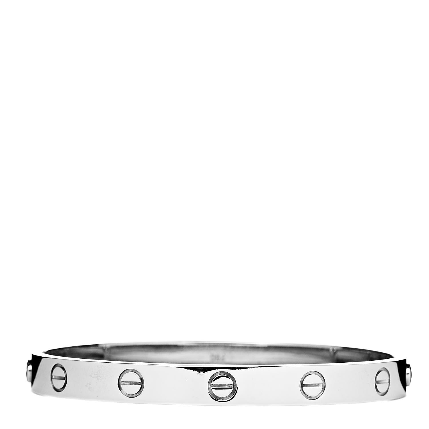 Cartier 18K White Gold LOVE Bracelet 17 3 of 4